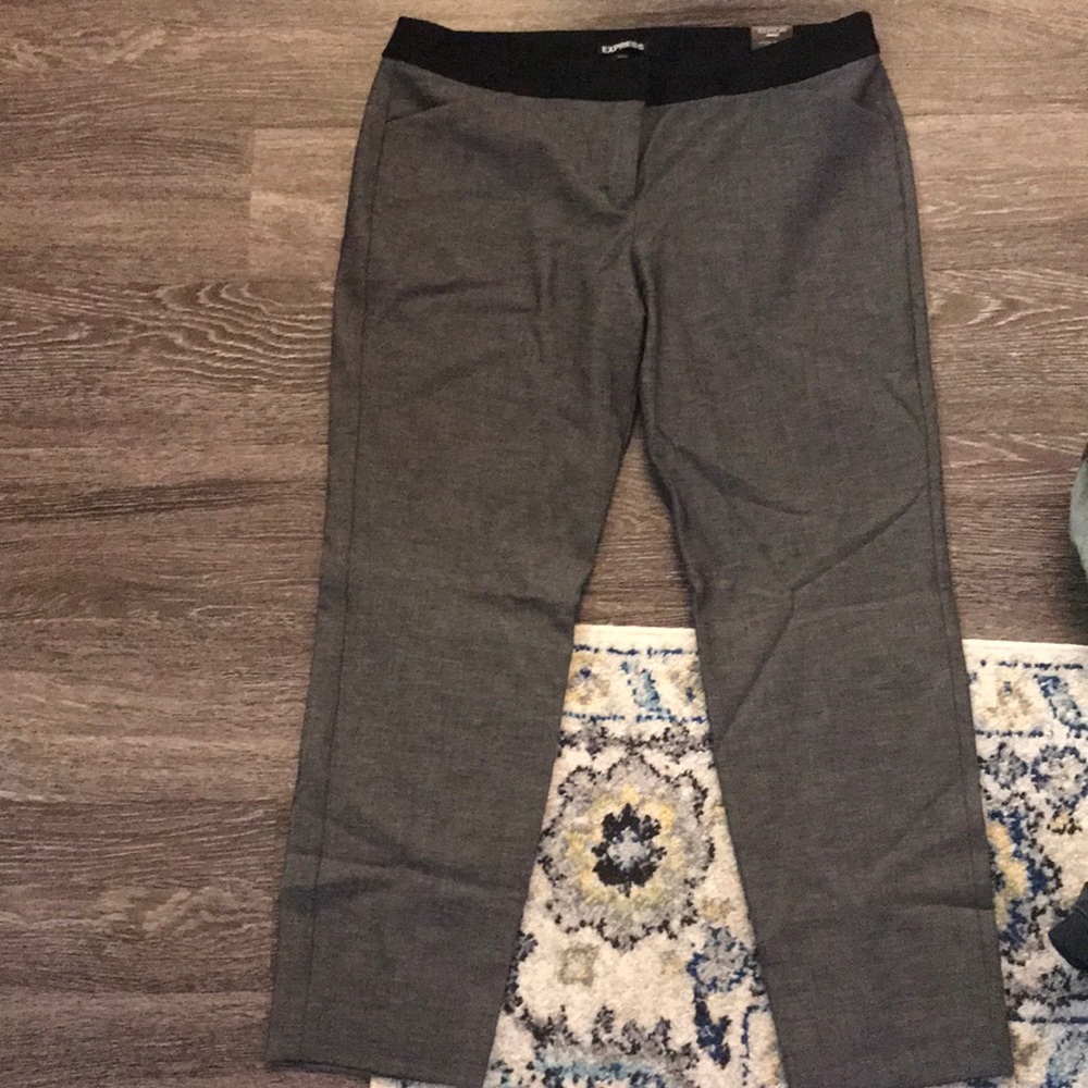 Express dark gray and black pant